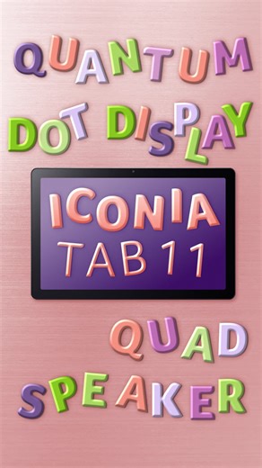 ¡Es hora de jugar con la Iconia Tab P11! La pantalla de 11 pulgadas 2K WUXGA con tecnología Quantum Dot y cuatro altavoces llega para entretener a los más pequeños con el mejor color y sonido. #Acer #ProductoAcer #IconiaTab #ProductoAcer #PantallaQuantumDot #AltavozCuádruple | Acer Colombia