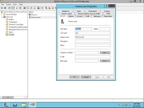 Active Directory Tutorial 3 - Adding OU's, Computers, Users and Groups