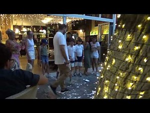 Breaking plates at Greek Tavern