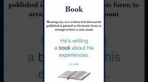 Book meaning Book in a Sentence Most common words in English shorts