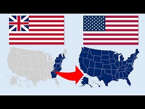 Evolution of the Flag and Territory of the USA (with the U.S. Anthem "The Star-Spangled Banner")