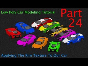 Beginner Blender Low Poly Car Modeling Tutorial - Part 24 - Applying The Rim Texture To Our Car