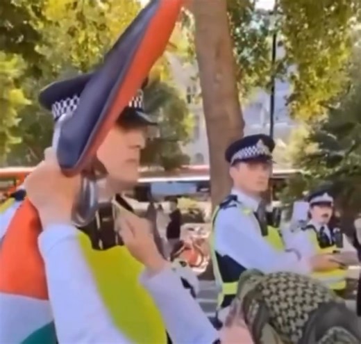 A man from Bracknell found himself at the center of an unexpected protest episode last weekend. What was supposed to be a peaceful demonstration turned into a rather unconventional incident involving a frying pan and a biscuit tin lid. Gary Ammon attended a free Palatine protest in the heart of London, eager to support the cause. However, things took a bizarre turn when a lady in the crowd began to harass a police officer, banging loudly on a biscuit tin lid in what many described as an "enthusi