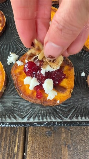 Currently going VIRAL Recipe ALERT!!! Save this recipe as it’s exploding on our site RIGHT NOW! 👉Comment “recipe” for the link! This Thanksgiving appetizer will have everyone absolutely drooling over our famous sweet potatoes😉 #sweetpotato #cranberry #thanksgivingappetizer #recipe https://ohsweetbasil.com/sweet-potato-rounds-with-cranberry-feta-and-hazelnuts-recipe/?fbclid=IwY2xjawNpCzlleHRuA2FlbQIxMABicmlkETFFT3I0cXV6dDFaa3dTZW9kAR6vGewCP8npEA90htXcMAwtoMHjbcXr_ZVbegBHyb6ce9Gw4G-q6K_U91mH6Q_a