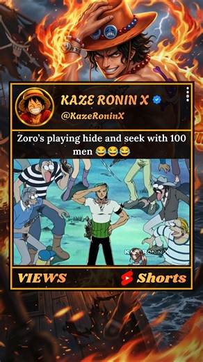 Zoro's playing hide and seek with enemies🥶☠️ #zoro #onepiece