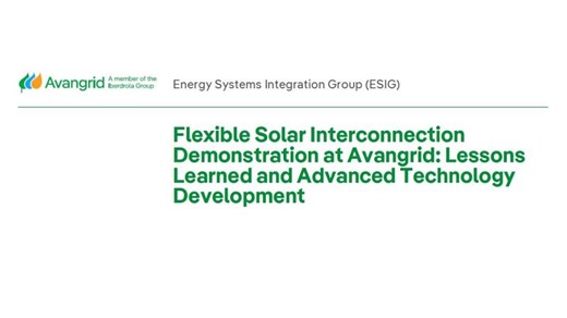 Webinar: Flexible Solar Interconnection Demonstration at Avangrid | MEPPI - Digital Solutions