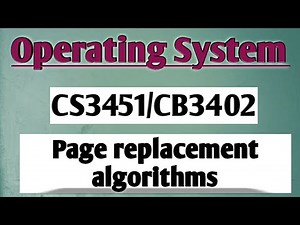 Page replacement algorithms in operating system tamil|| OS || Anna university reg-2021.