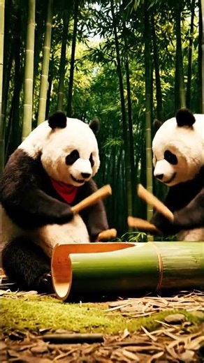 Two Pandas Start a Band but Only Play the “Bamboo Beat” | Funny AI Animation | Nebula Shot
