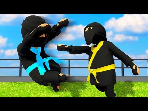 We Became NINJAS & Had a Fight - Human Fall Flat Gameplay
