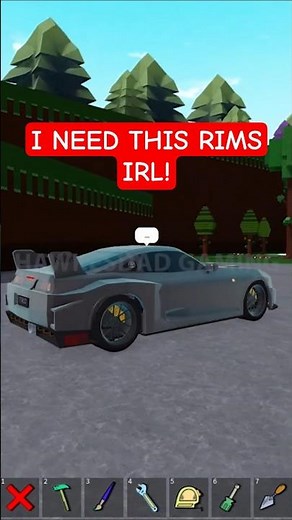 Roblox Build a Boat for Treasure Realistic Rims Wheels of Super Car! #babft #roblox