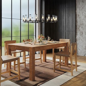 Handmade Rustic Rectangle Dining Table, Farmhouse Solid Wood Dining Kitchen Table Seats 4-6, Caramel Oak - Etsy