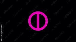 Red prohibition sign animation. Stop symbol animation. No symbol animation. Restriction circle. 4k video,