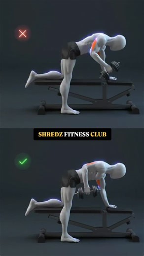 Shredz Fitness Club on Instagram: "Tricep kick back form correction ✅ Save and share for future reference"