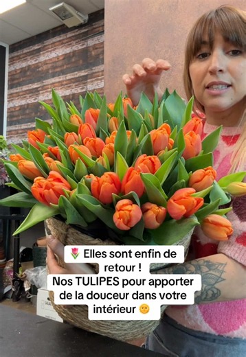 Elles sont enfin de retour ! Nos TULIPES pour apporter de la douceur dans votre intérieur 🌞 #tulips #fleuriste #flowers #fleurs #tulipe