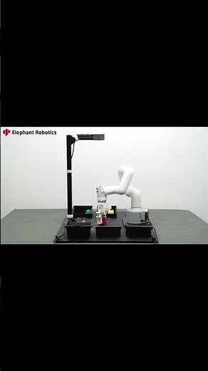 myCobot 280 | The robot arm utilizes #YOLOv8 for efficient grasping with the #AI Kit 3D #robotics