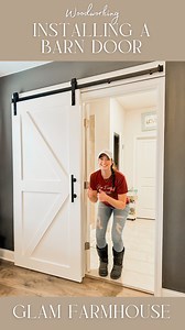 1.4K views · 29 reactions | Installing a barn door | Glam Farmhouse, LLC | Facebook
