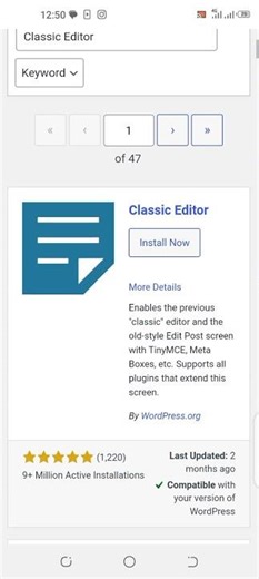 Classic Editor WordPress plugin - disable Gutenberg block editor
