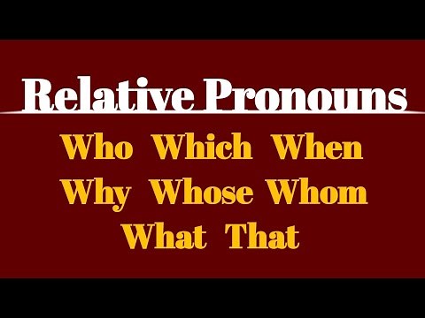 Relative Pronouns in English