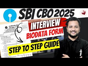📝 SBI CBO Interview BIODATA Form 2025 | Step-by-Step Guide to Fill Correctly | Complete Explanation