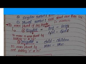 Number and gender of nouns