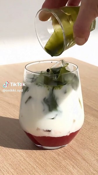 New strawberry matcha added to our menu 🥰 with upgraded premium matcha! 🍵🍓🍵🍓 #fyp #sydney #matcha