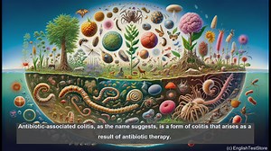 Antibiotic associated colitis in biology