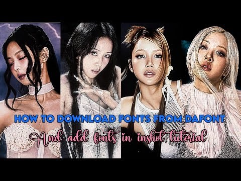 How to download fonts From dafont and add fonts in inshot tutorial!!✨️