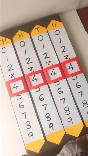Easy Maths | Place value slider working model | Easy learning TLM #cardboardcraft #mathideas