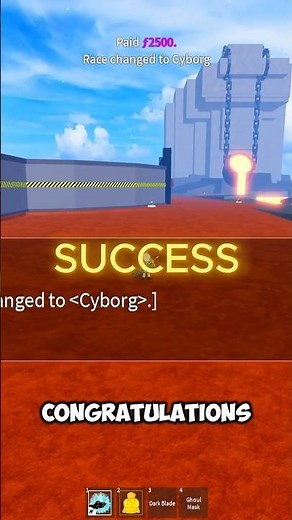 How to Get Cyborg Race in Blox Fruits Roblox. #roblox #bloxfruits #shorts