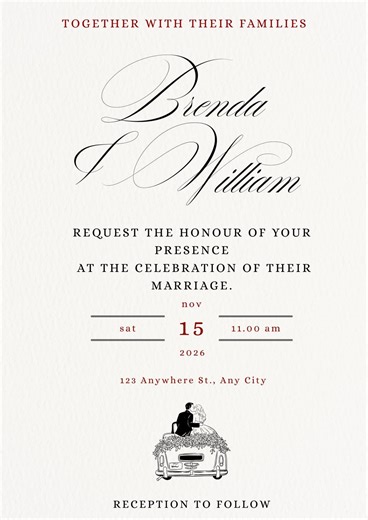 Elegant Classic Wedding Invitation Template - Etsy