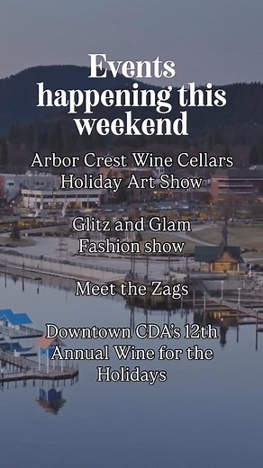 Need plans for the weekend?? 🗓️ ✨ Arbor Crest Wine Cellars Holiday Art Show: The historic Cliff House hosts the Annual Holiday Art Show featuring 14 local artists. The Arbor Crest seasonal menu will be served in the Tasting Room until 4:30pm. Enjoy some Arbor Crest wine or a selection of SWB Beers in a rare chance to see the house and shop local woodwork, glass and art! Ages 21 and Over Only. Free to the public. November 8th and 9th ✨ Glitz and Glam Fashion Show: The event of the season, Glitz 