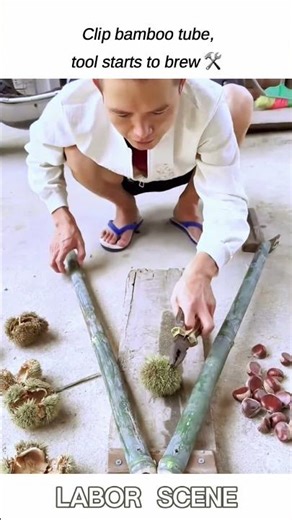 DIY bamboo chestnut opener, no more pricks ever 🌰