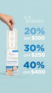 embrace® is the only FDA-cleared product that works above and below the skin’s surface to prevent scar tissue formation.✨ Use code STACKANDSAVE to shop our sale today! | Embrace Scar Therapy | Facebook