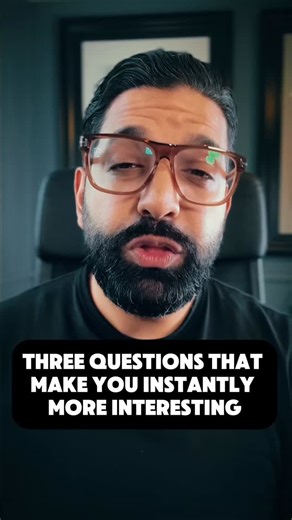 Yasar Ahmad | Leadership Coach | Career Advisor on Instagram: "(Send this to yourself so you dont forget & Follow for more @yasarahmad_) 3 questions that make you instantly more interesting Not more liked. Not more memorable. More interesting. I'm Yas, VP of HR—15 years in rooms with people who command attention. And here's what they all do: They don't try to be interesting. They ask questions that make people think differently. Here are the 3 questions I started using: 1. "What's something you 