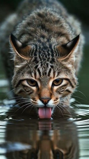 Wildcat Water ASMR 🐆💧 | Calm Loop