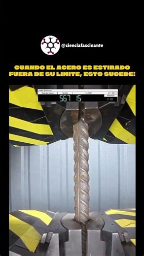 This is what happens to steel if you push it to its limit...