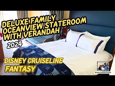 Disney's FANTASY Cruise Ship Cabin Tour | Deluxe Family Oceanview Stateroom with Verandah