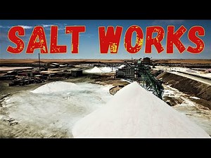 Walvis Bay salt works at the Atlantic west coast of Namibia in southern Africa