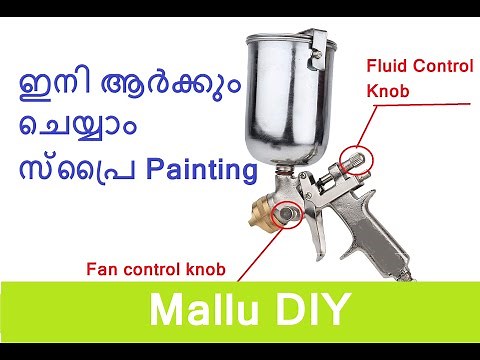 spray gun setting painting tutorial how to use spray gun how to set up spray gun മലയാളം by Mallu_DIY