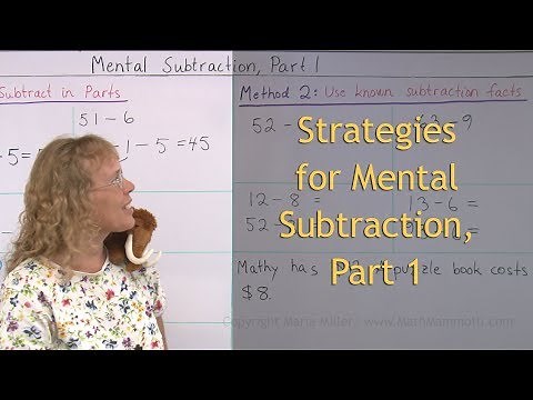 Strategies for mental subtraction, part 1 (grades 2-3)