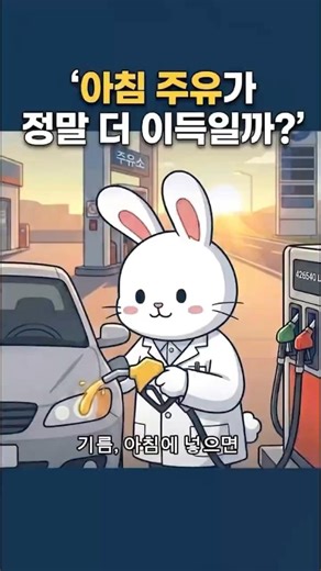 아침에 주유하는 게 더 이득일까? #shorts #주유 #절약 #과학