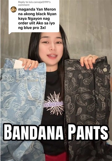 Replying to @luis.carvajal5199 makapal na denim kasi ginamit at nakatahi yung prints ng bandana pants na 'to☺️ #bandanapants #paisley #pants #denim #streetwear