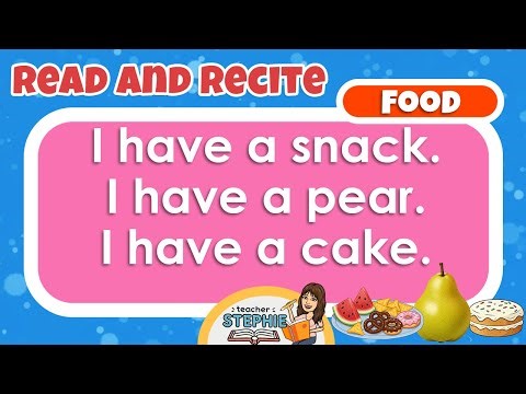 Reading Practice for Kids | Read and Recite | PreK, Kindergarten, 1st Grade | Food