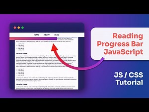 Reading Progress Bar JavaScript/CSS Tutorial