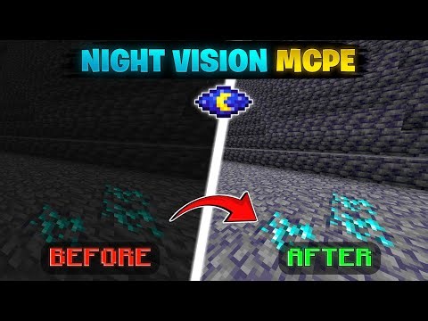Best Night Vision Mod for MCPE 1.21+ ⭐| New Night Vision Addon for MCPE!🔥