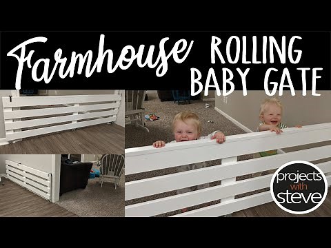 DIY BABY GATE -HOW TO BUILD YOUR OWN ROLLING BABY GATE - Projects With Steve