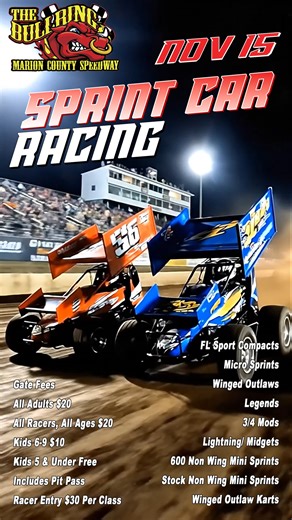 2.1K views · 14 reactions | Sprint Car Racing 11 15 25 | Marion County Speedway | Facebook