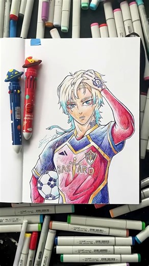 Drawing a full character with one pen