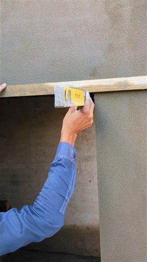 Window Top Plastering 🔥 Perfect Finish Trick! #shorts