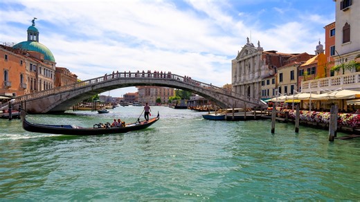 Venice Italy private canal ride through historic palaces (4K)